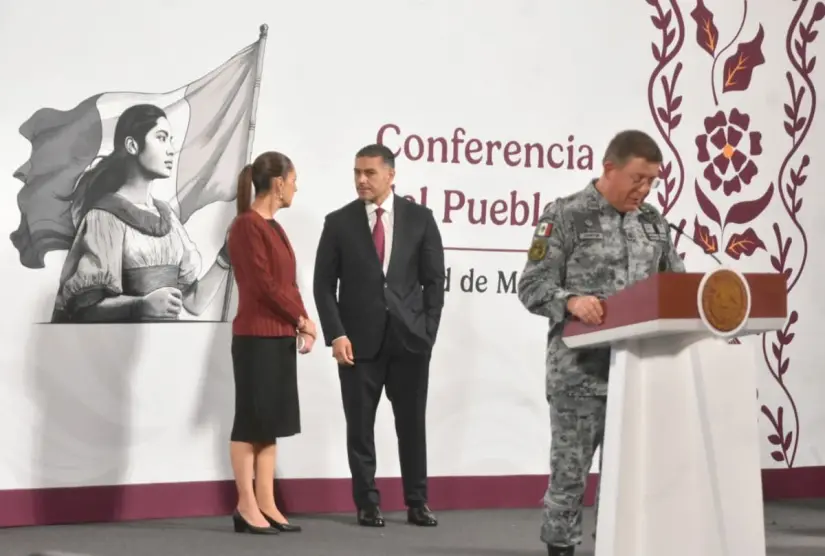 Claudia Sheinbaum y Omar García Harfuch. Foto: Enrique Pérez Huerta