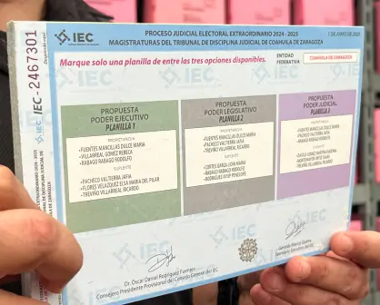 Elección judicial en Coahuila: Así son las boletas para este 1 de junio