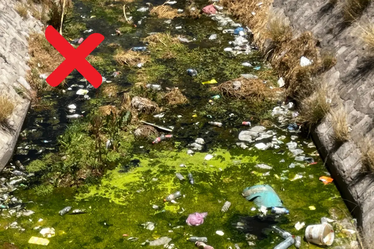 Son los mismos ciudadanos quienes tiran basura a canal. Foto: Alejandro Ávila.