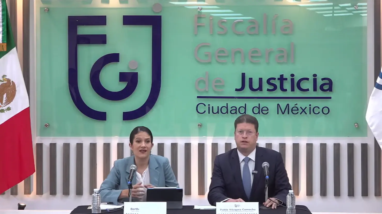 Conferencia de prensa de la tras el asesinato de Ximena y José. Foto: Captura de pantalla del YT de la FGJCDMX