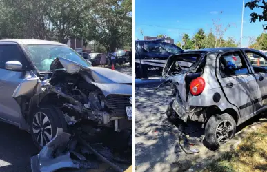 Caos vial por una carambola en la vía Mérida-Cancún
