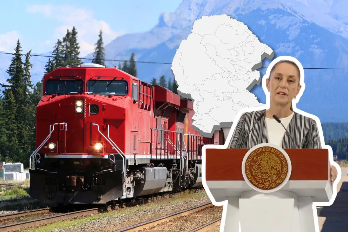 Anuncian avances del tren de pasajeros de Saltillo / Foto: Gobierno de México | Canva