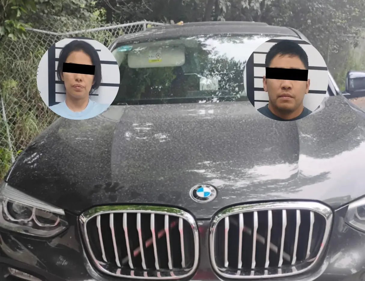 Miguel Jair “N”, de 29 años y Élida Patricia “N”, de 41 años, fueron puestos a disposición del Ministerio Público. Foto: Secretaría de Seguridad Pública y Vialidad Santiago/Canva.
