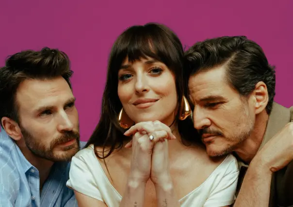 Dakota Johnson, Pedro Pascal y Chris Evans brillan en el detrás de cámaras de "Materialists"