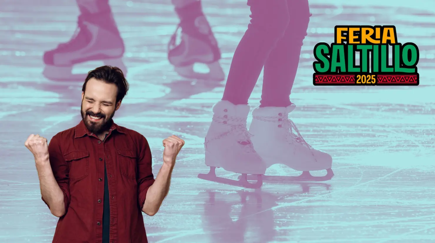 La Feria de Saltillo 2025 anunció que en esta edición se instalará una pista de hielo. (Fotografía: Canva)