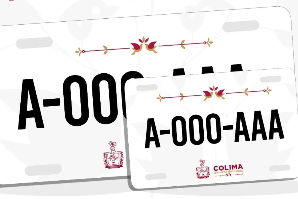 Placas del estado de Colima Foto: X(Twitter) @gobiernocolima