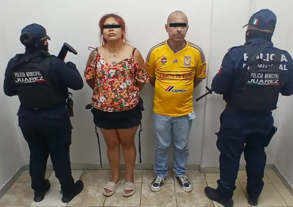 Detienen a pareja con droga y armas en Juárez