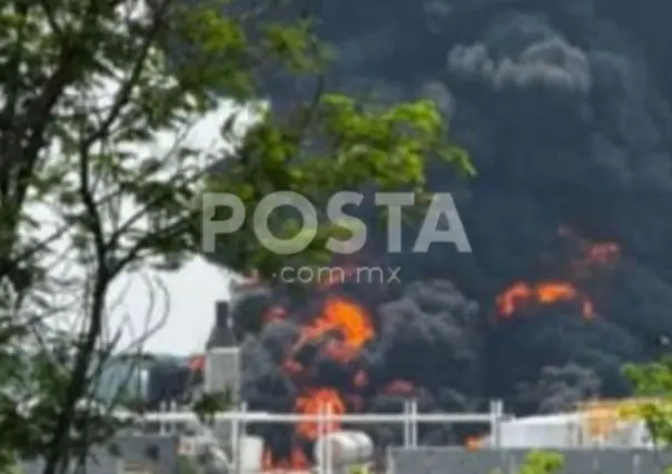 Se registra incendio en empresa de Cadereyta