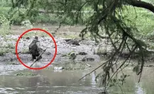 Protección Civil de Guadalupe rescata a hombre de corriente en el Río La Silla