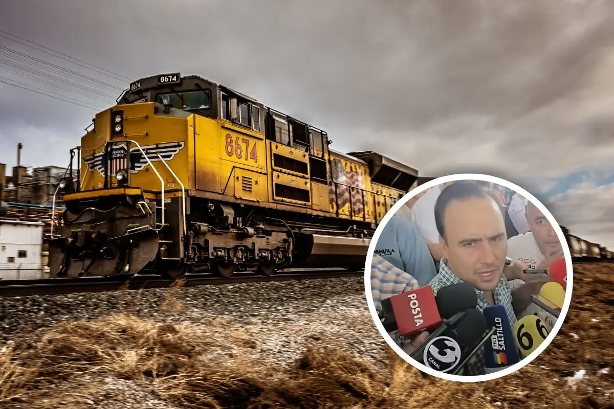 Manolo Jiménez se pronuncia respecto a la construcción del tren de pasajeros de Saltillo / Foto: Marco Juárez | Canva