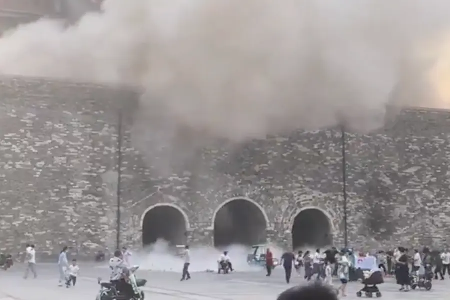 VIDEO | Colapsa Torre del Tambor Ming Zhongdu en China