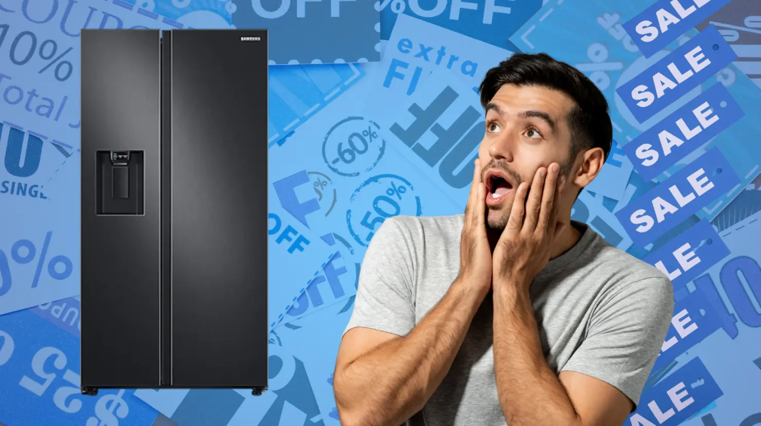 Walmart tiene este refrigerador Samsung con el 53% de descuento. Foto: Canva | Walmart.