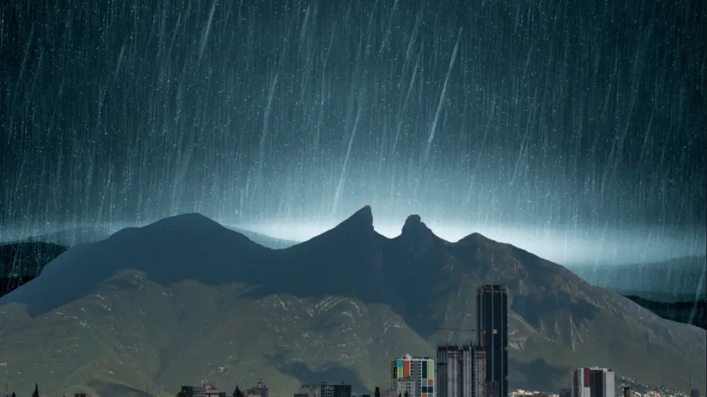 Lluvias intensas y actividad eléctrica se registran en varios municipios de Nuevo León