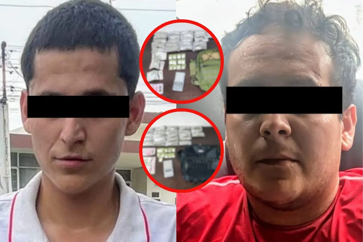 Los detenidos fueron identificados como Gilberto N, de 31 años de edad, y José N, de 27 años. Foto: AEI