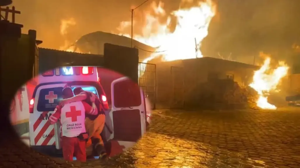 Incendio en Canatlán: 9 personas fueron trasladadas al hospital