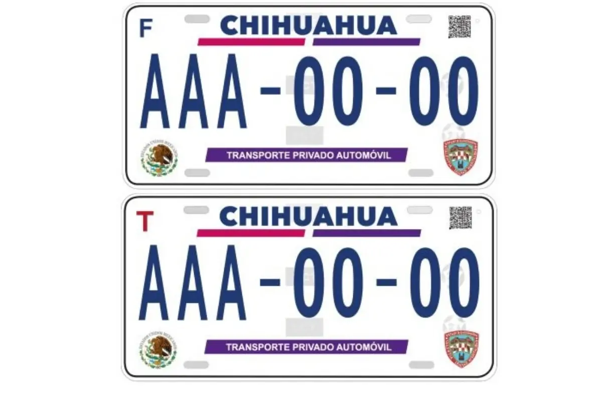 Placas en el estado de Chihuahua Foto: Gobierno del Estado de Chihuahua