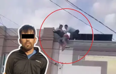 Policías evitan que un hombre se lance de azotea en Monterrey