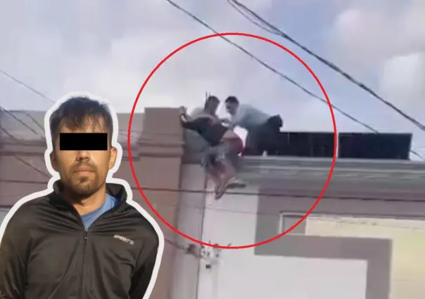 Policías evitan que un hombre se lance de azotea en Monterrey