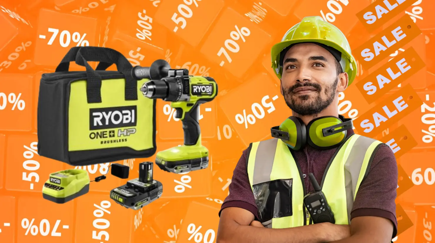 The Home Depot te da 3 regalos en la compra de este rotomartillo Ryobi. Foto: Canva | The Home Depot.