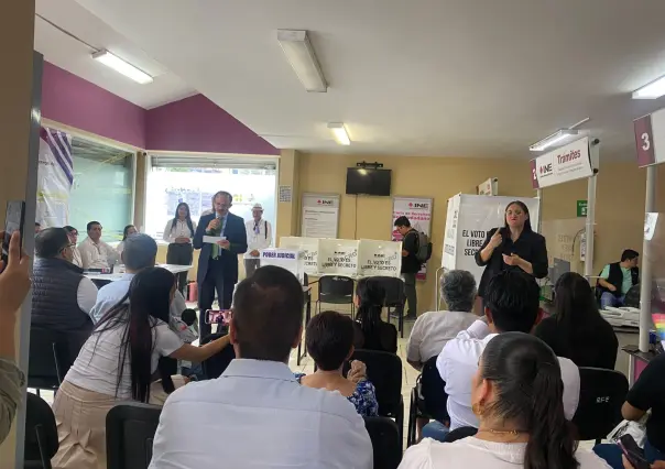INE organiza simulacro; así es como se harán las votaciones judiciales en Xalapa