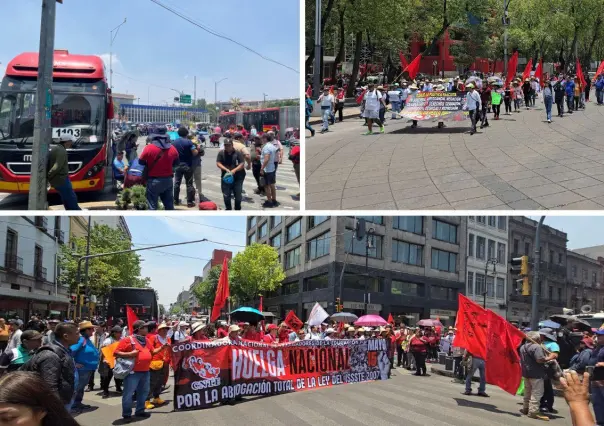 CNTE colapsa la CDMX con bloqueos, suspensión de transporte público, marchas y plantón en el Zócalo