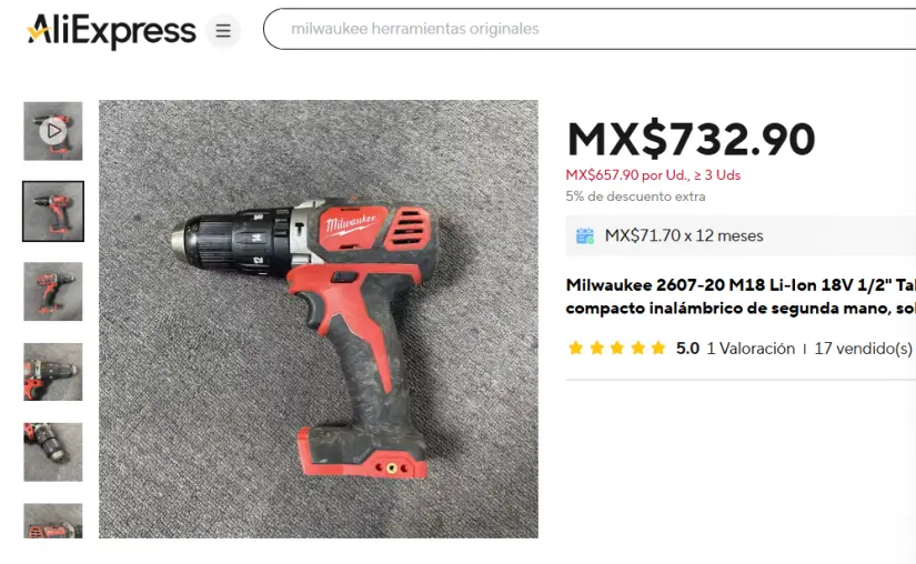 Foto: Captura de pantalla de AliExpress.