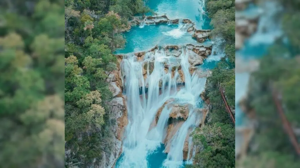 Este río de agua cristalina nace en Tamaulipas, pero forma una hermosa cascada en San Luís Potosí
