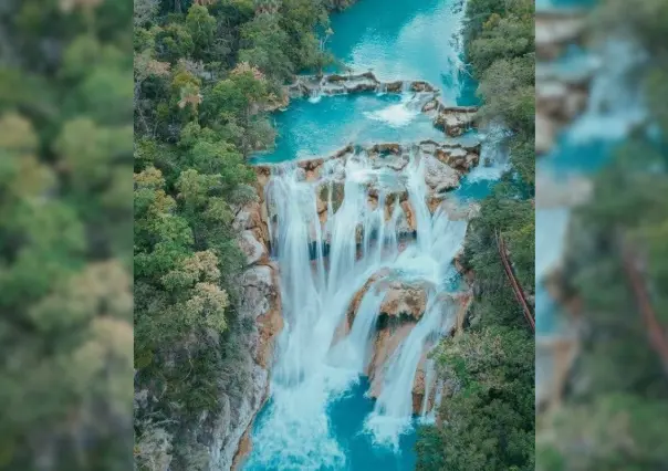 Este río de agua cristalina nace en Tamaulipas, pero forma una hermosa cascada en San Luís Potosí