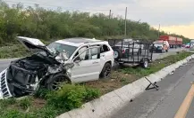 Volcadura en la Hualahuises-Montemorelos deja un muerto y 4 lesionados