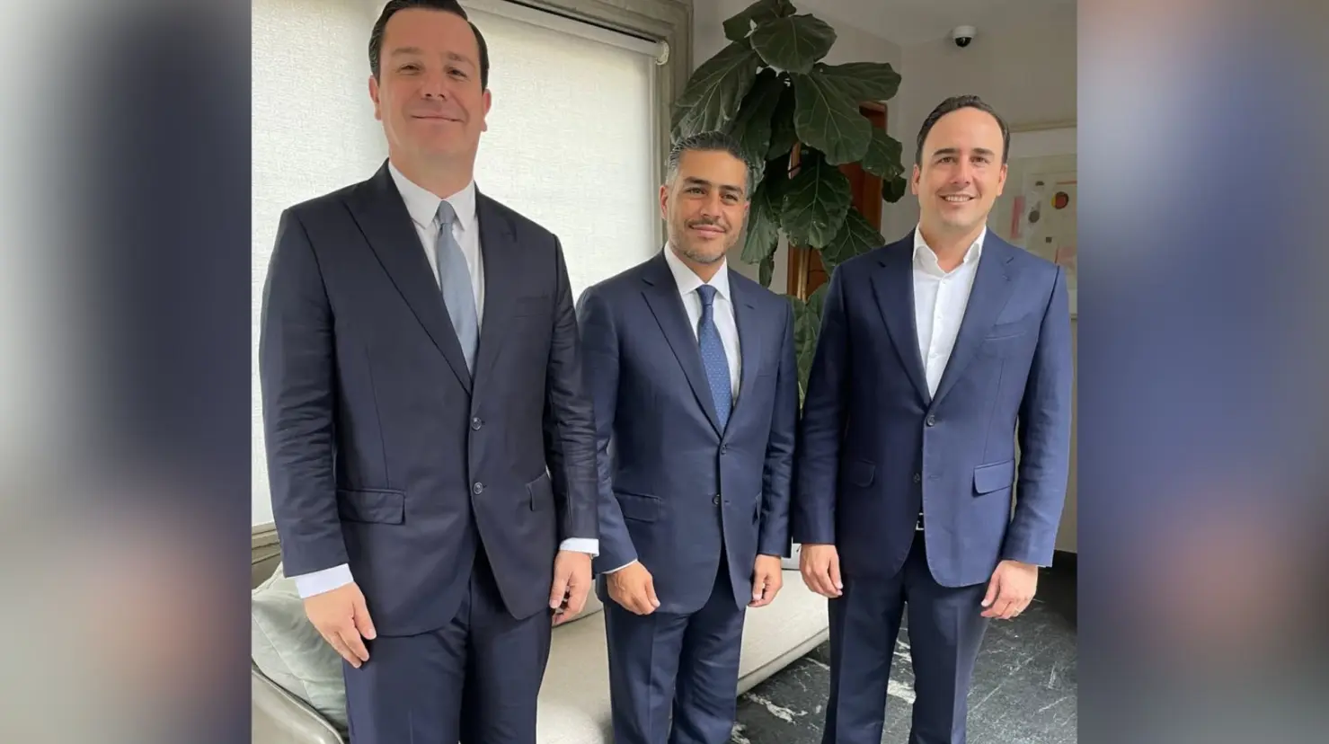 El gobernador y el fiscal de Coahuila se reunieron en CDMX con Omar García Harfuch. (Fotografía: Manolo Jiménez)