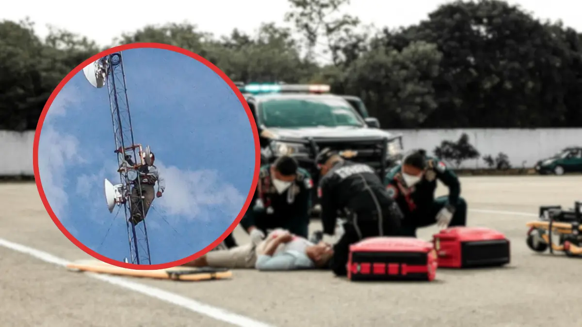 El hombre fue trasladado a un hospital para recibir atención especializada Foto: Redes Sociales/SSP Yucatán