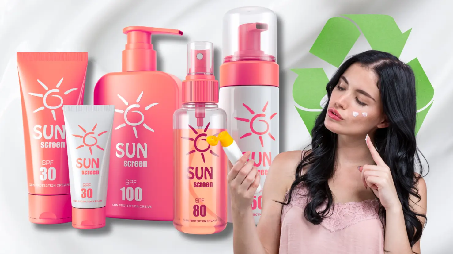 ¿Se pueden reciclar los envases de protector solar? Foto: Canva.