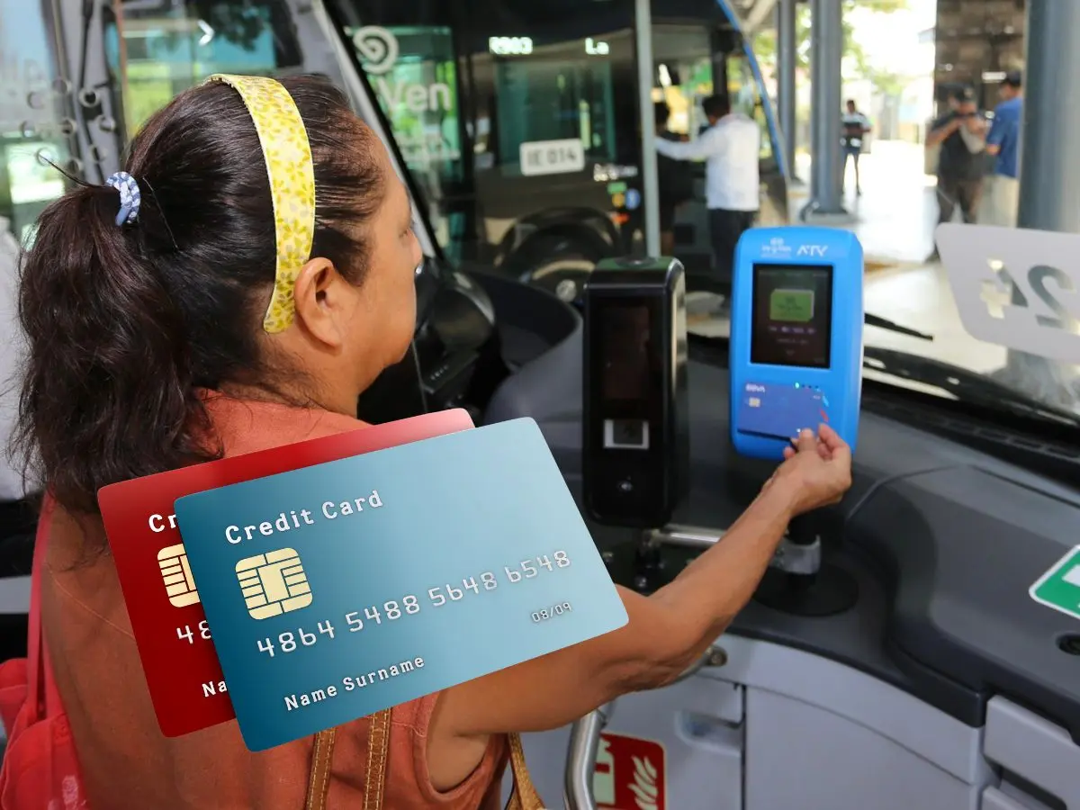 Los usuarios del sistema de transporte Va y Ven podrán pagar desde este viernes 23 de mayo con su tarjeta bancaria, así como relojes inteligentes y celulares que tengan la opción de Wallet.- Fuente ATY y Canva