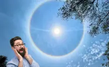 ¡Digno de fotografía! Halo solar sorprende a la CDMX este sábado