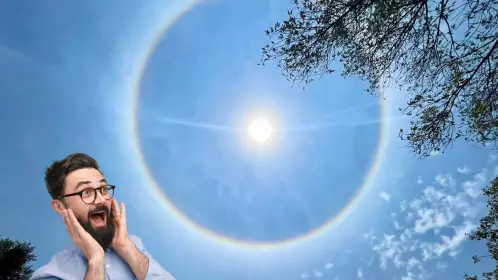 ¡Digno de fotografía! Halo solar sorprende a la CDMX este sábado