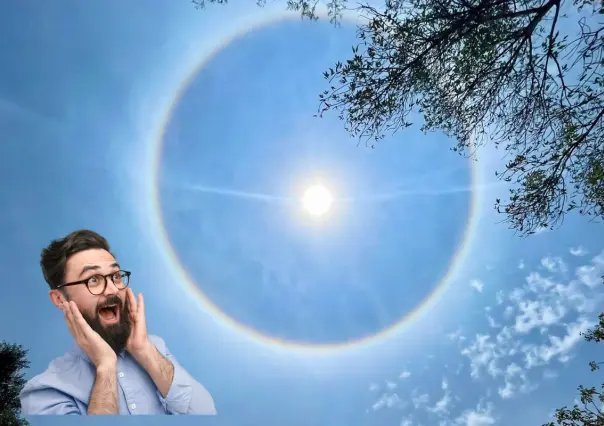¡Digno de fotografía! Halo solar sorprende a la CDMX este sábado