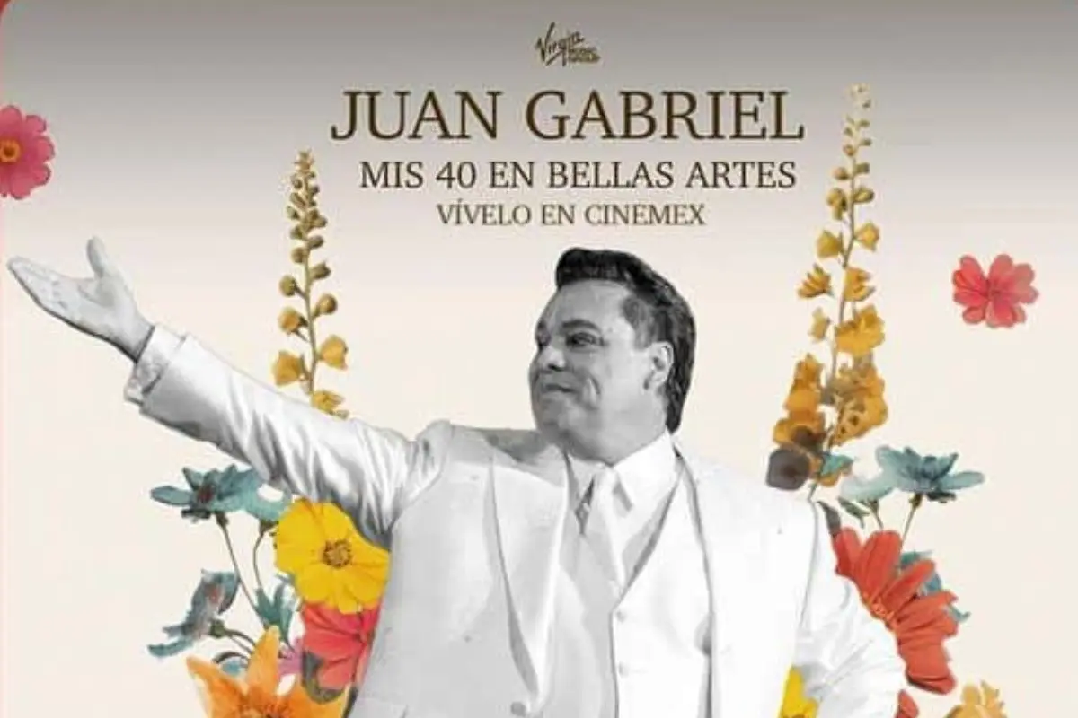 Juan Gabriel en Bellas artes. Foto de cinemex.