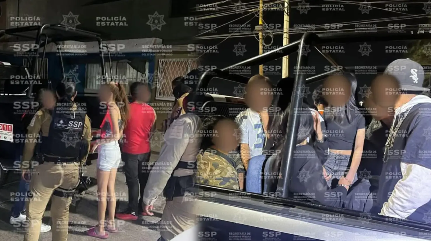 Foto: Facebook/ Secretaría de Seguridad Pública del Estado de Durango | El inicio del Operativo Dragón este fin de semana en Durango tuvo como saldo 17 menores de edad detenidos.