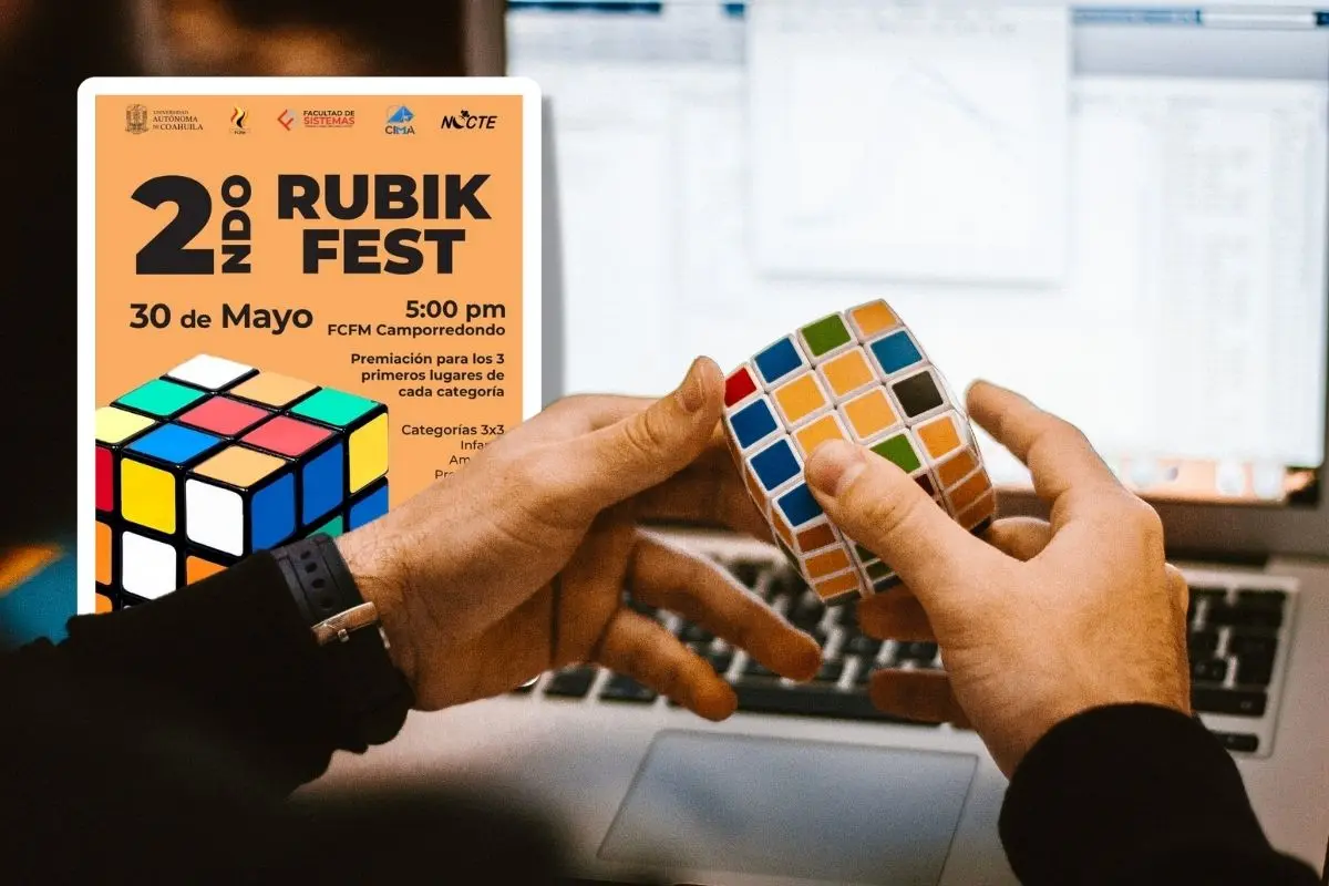 Convocan a participar en el Rubik Fest 2025 en Saltillo / Fotos: UAdeC | Canva
