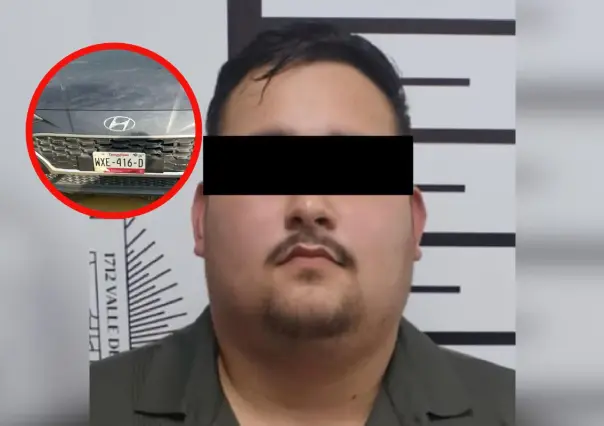 Detienen a conductor en Santiago por circular con placas falsificadas