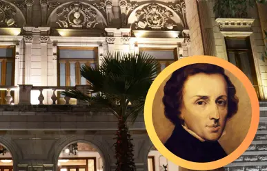 Edificio de Durango que tiene un hermoso medallón de cantera con la imagen de Chopin