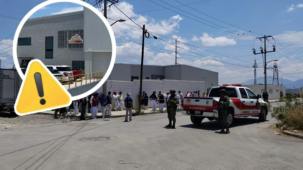Evacúan a más de 100 empleados por fuga de amoniaco en Saltillo