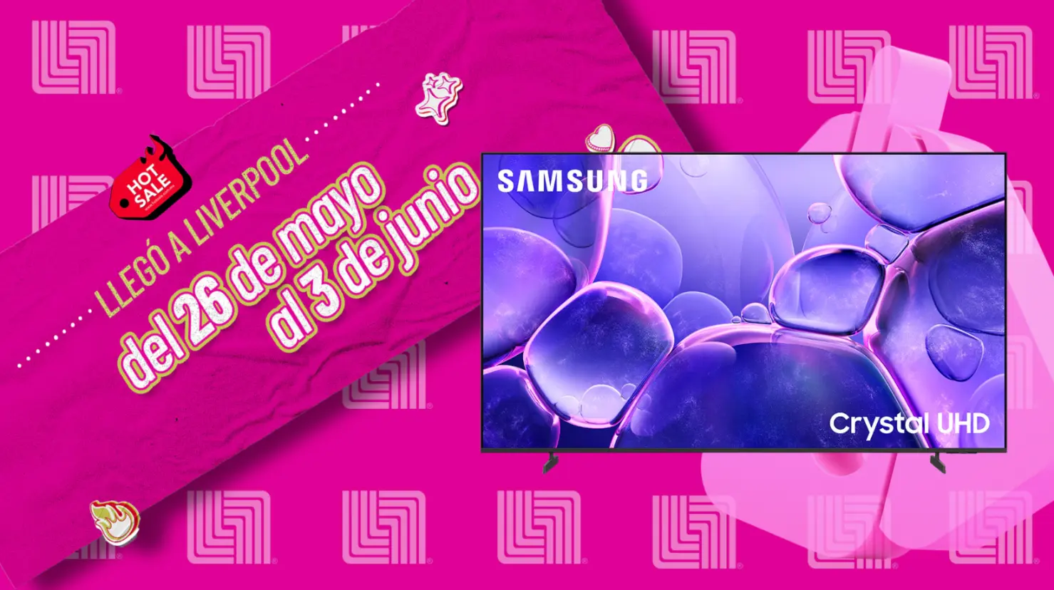 Hot Sale Liverpool: Esta pantalla Samsung de 75 pulgadas tiene 51% de descuento. Foto: Canva | Liverpool.