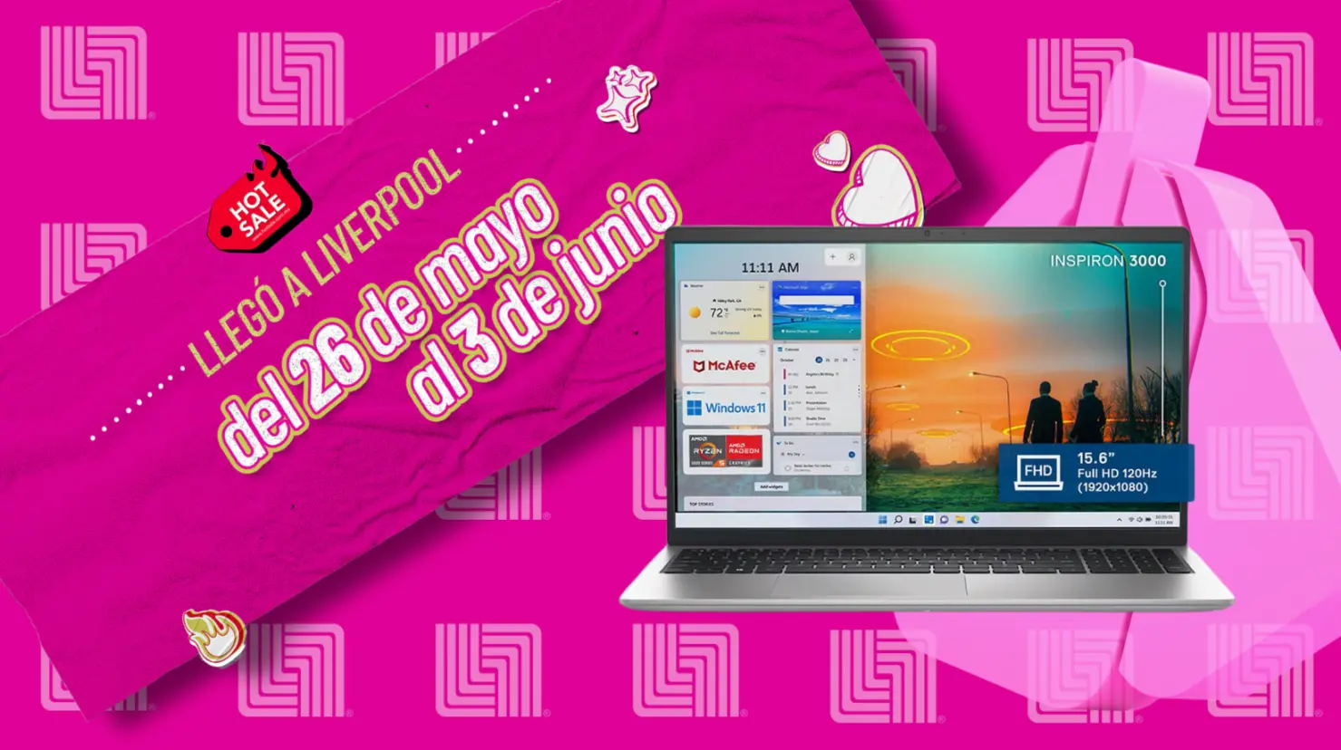 Hot Sale Liverpool: Laptop Dell con el 57% de descuento. Foto: Canva.