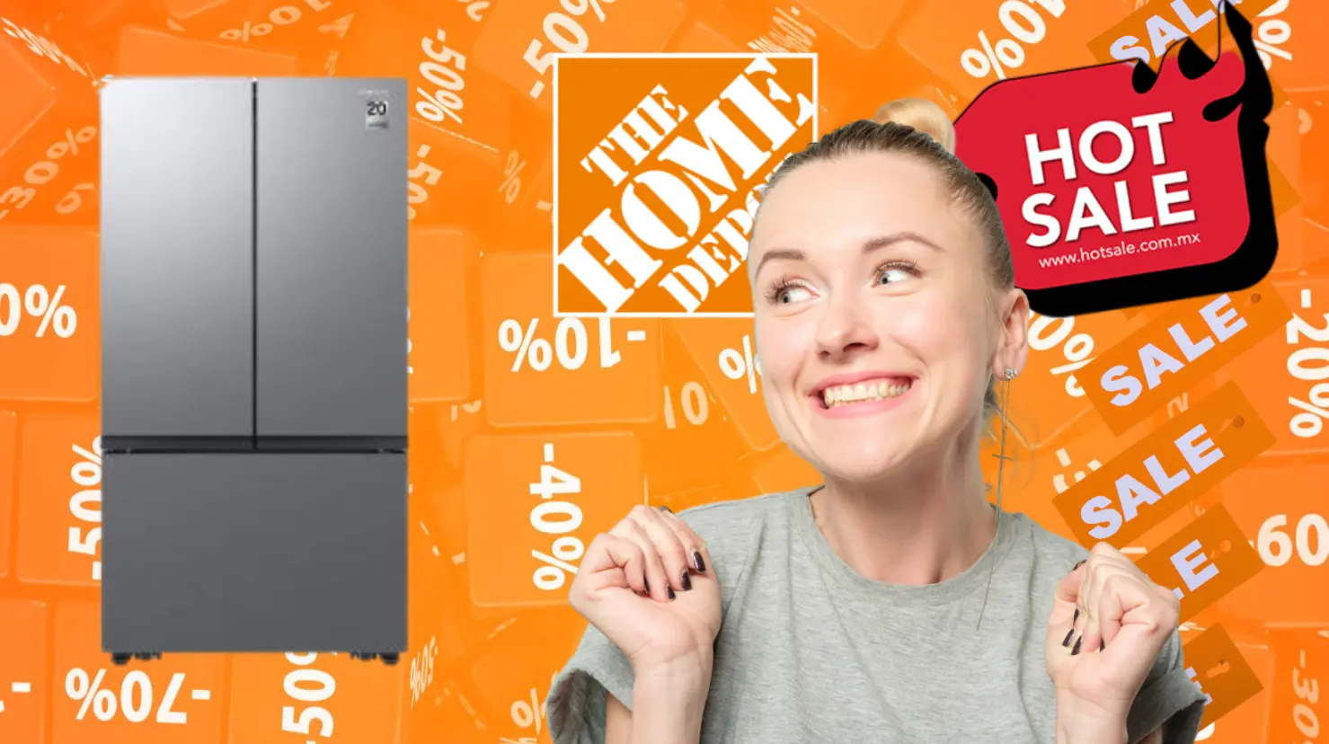 Hot Sale The Home Depot: Refrigerador Samsung con 17 mil pesos de descuento. Foto: Canva.