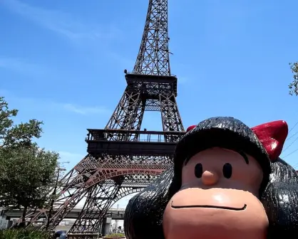 Así se ve la escultura de Mafalda ÚNICA en México e instalada en una plaza de Durango