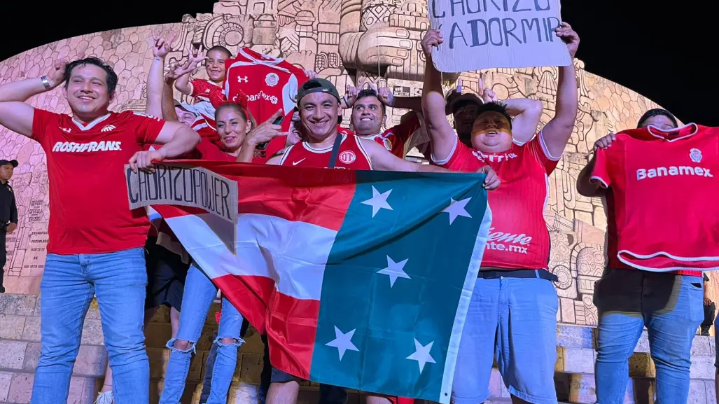 Así se vivió el festejo de los aficionados del Toluca en Yucatán