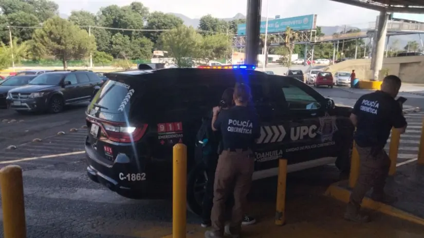 Aseguramiento de la víctima en Saltillo / Foto: Policía Cibernética en Coahuila 
