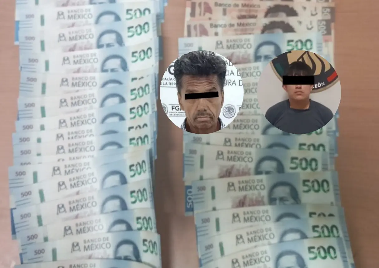 Ambos sujetos fueron puestos a disposición del Ministerio Público. Foto: Fiscalía General de Justicia de Nuevo León/Canva.