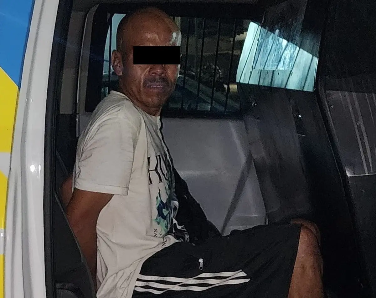 La detención ocurrió en el cruce de las calles Modesto Arreola y Cuauhtémoc, en Monterrey. Foto: Policía de Monterrey.